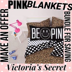 PINK • VICTORIAS SECRET •BLANKETS •BEDDING